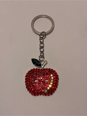 Crystal Apple Keychain - Red New Without Tags